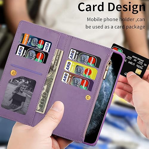 Miniatura 3 de Shining Starry Sky Funda para Xiaomi Poco X3X3 NFCX3 Pro Cartera con cremallera magnética Funda de cuero con bolsillo para efectivo con 6-8 ranuras