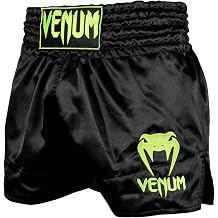 Venum Classic Muay Thai Shorts Black/Neo Yellow, S