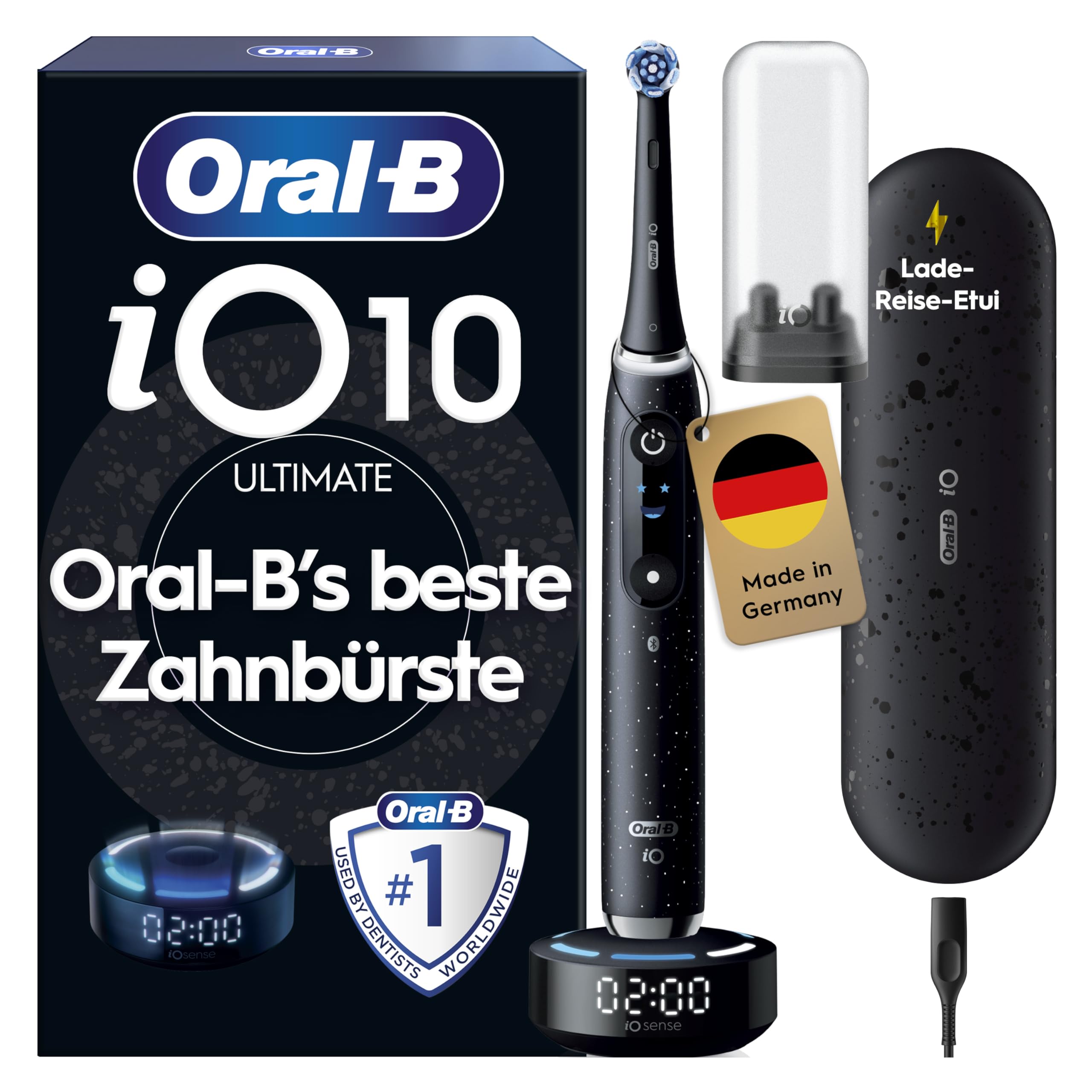 Oral-B iO Series 10 Luxe Edition – Elektrische Zahnbürste, Schwarz