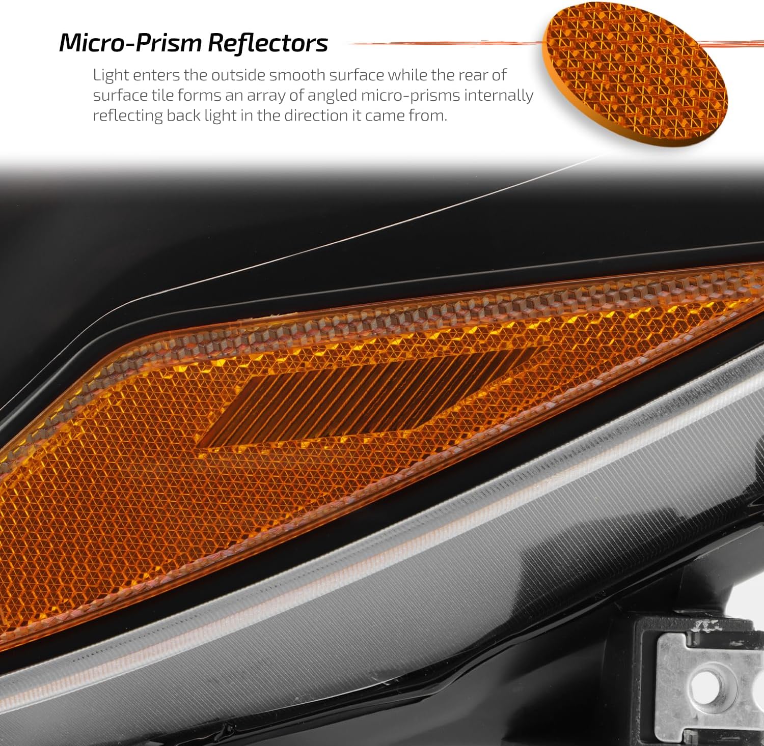 AKKON - Fits 2015 2016 2017 Toyota Camry Projector Black Headlights Pair Driver Left+Passenger Right Replacement