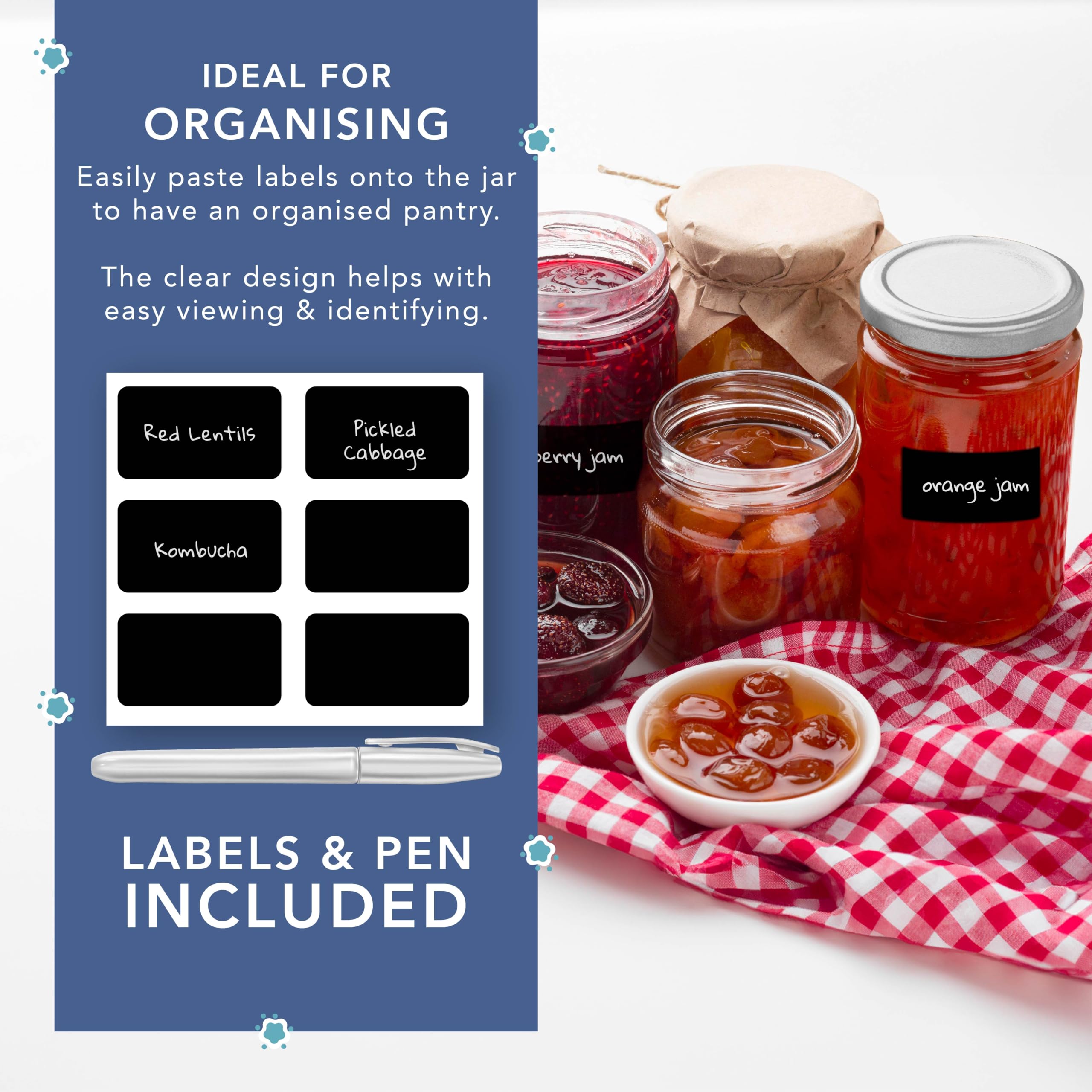 Barattoli Vetro Con Coperchio 1 Litro - Confezione Da 6, Ermetici, Per Marmellate E Conserva - Foto 10