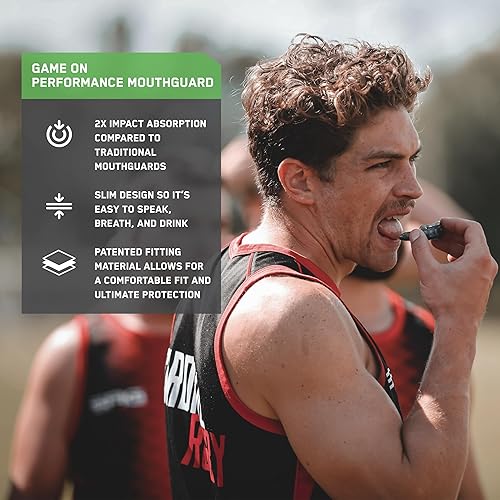 Miniatura 2 de Game On Protectores bucales, solo aceptado por la ADA, protector bucal deportivo sin tirantes para fútbol, baloncesto, lacrosse, hockey, protección
