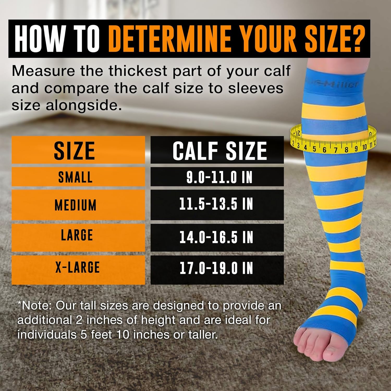 Doc Miller Compression Socks for Pregnant Women – Wide Calf, Open Toe Knee Sleeve 15-20 mmHG,Toeless Pregnancy Stockings for Varicose Veins, Footless Shin Splint Relief, 1 Pair - Image 3