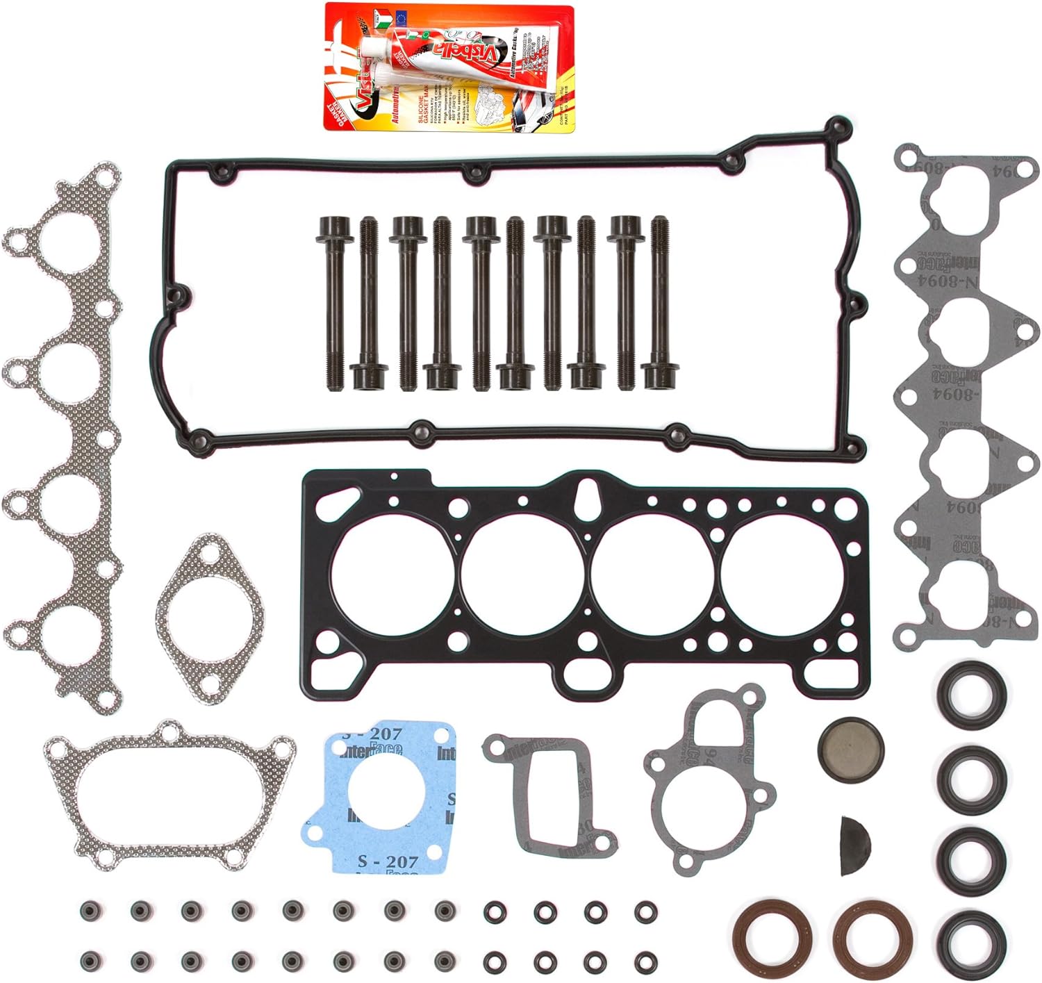 Compatible With Hyundai Accent 1.6 G4CR Head Gasket Set Head Bolts