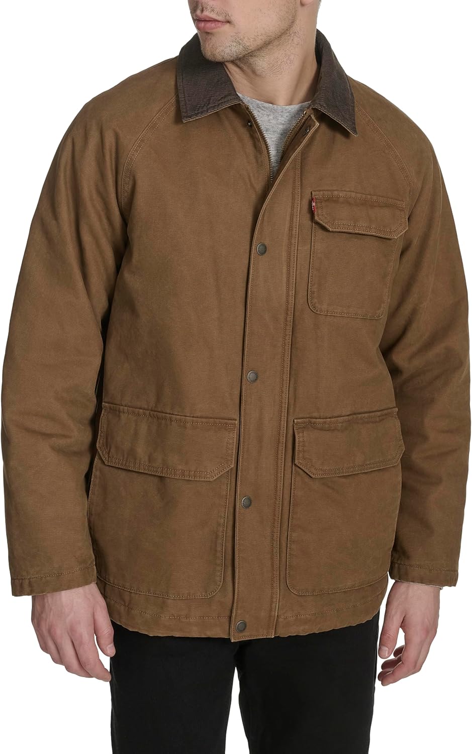 Levi's mens Cotton Barn Jacket With Corduroy Collar