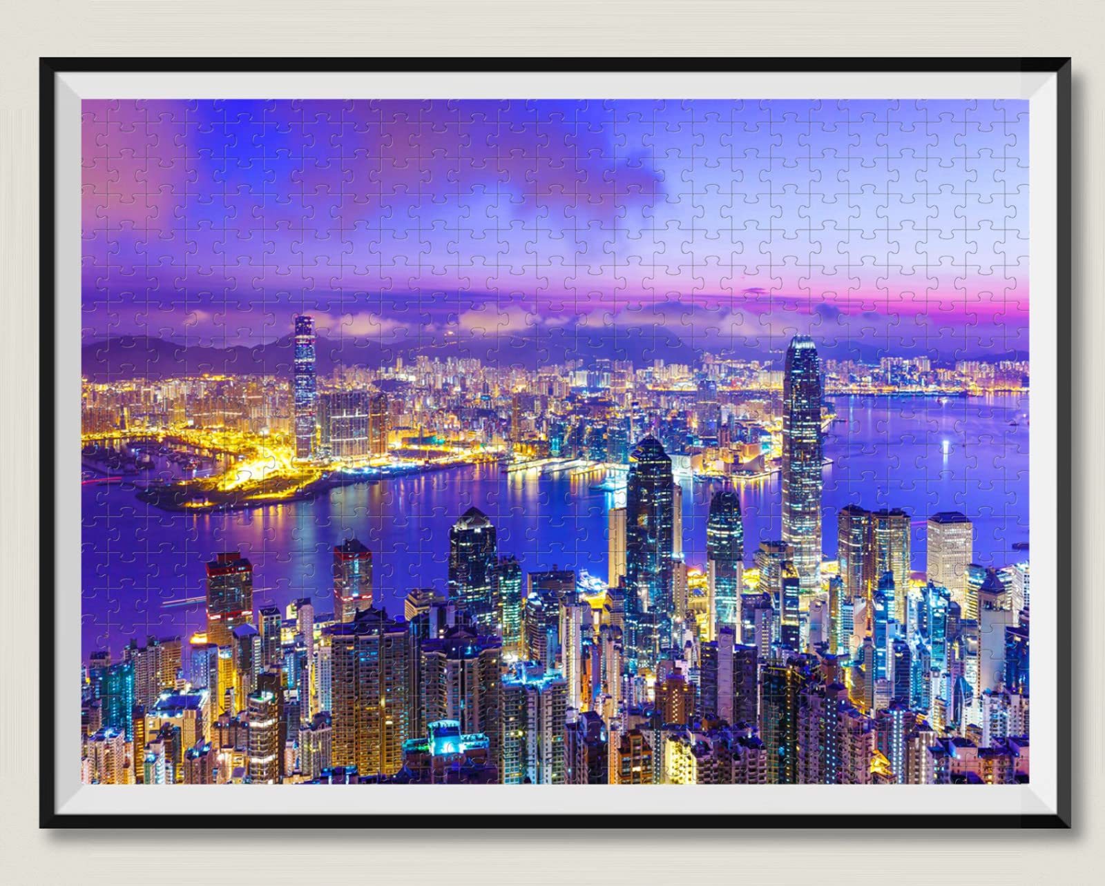 Puzzle in legno per adulti da 2000 pezzi City Night View Toy Puzzle per bambini Brain Challenge