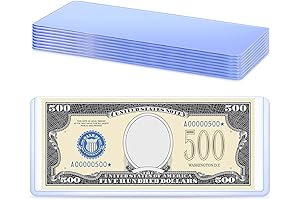 Pack of 10 Currency Bill Sleeves: Crystal Clear Protector Cases for Your Precious Dollars