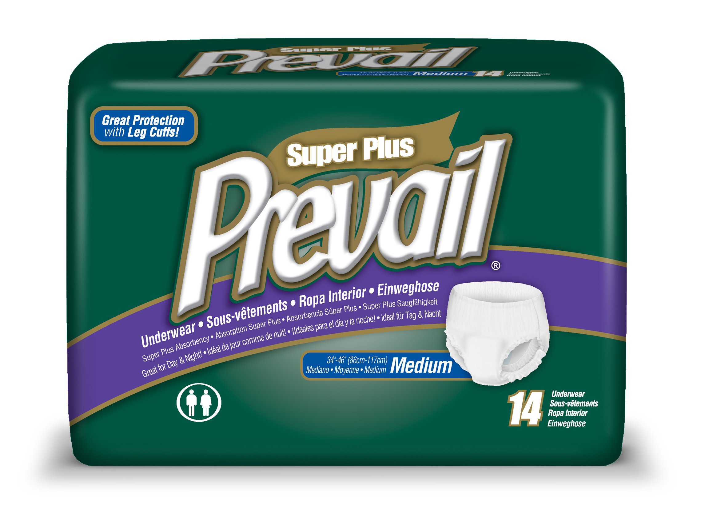 Prevail Super Plus Disposable Underwear - Medium (14 Count)