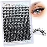 Yawamica 100D Volume Lash Clusters with Spikes 10-18mm Wispy Cluster Eyelash Extensions Manga Eyelash Clusters Spiky Lash Extension 240pcs Individual Lashes D Curly DIY Lash
