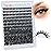 Yawamica 100D Volume Lash Clusters with Spikes 10-18mm Wispy Cluster Eyelash Extensions Manga Eyelash Clusters Spiky Lash Extension 240pcs Individual Lashes D Curly DIY Lash