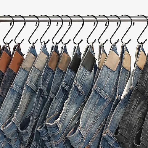 Miniatura 3 de Paquete de 12 ganchos en S de 6 pulgadas, ganchos grandes en S recubiertos de vinilo resistente para colgar ganchos en S antideslizantes para colgar