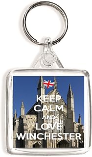 Keep Calm and Love Winchester - Square Keyring
