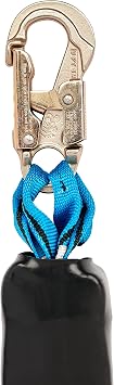 Tractel CAY226H/R Tracpac F2 Extendible Rescue Lanyard with Dual Shock Absorber, Two Arms, 3/4 at Pack and 2-1/4 Snap Hook, Blue/Black