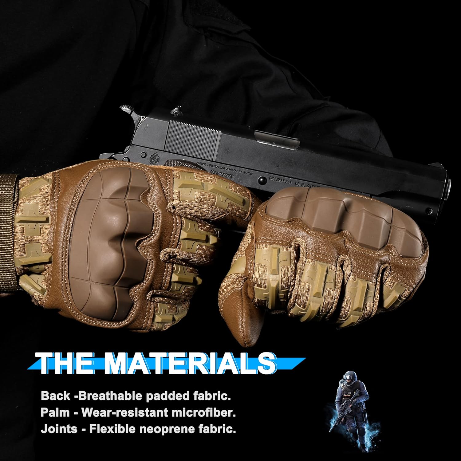 WTACTFUL Rubber Guard Tactical Gloves - Touch Screen for Men Touchscreen Military Combat Shooting Motorcycle Hunting : Sports & Outdoors