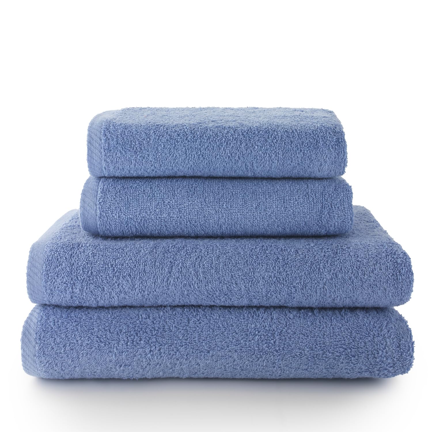 Top Towels - Set of 2 Hand Towels and 2 Bath or Shower Towels - Towel Set -100% Cotton - 400 g/m2