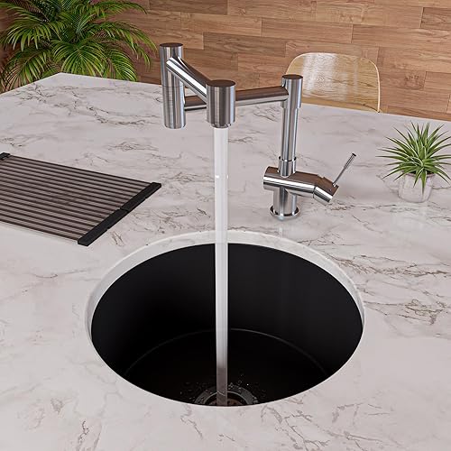 Miniatura 3 de ALFI brand ABF1818R-BM - Fregadero de cocina, color negro mate