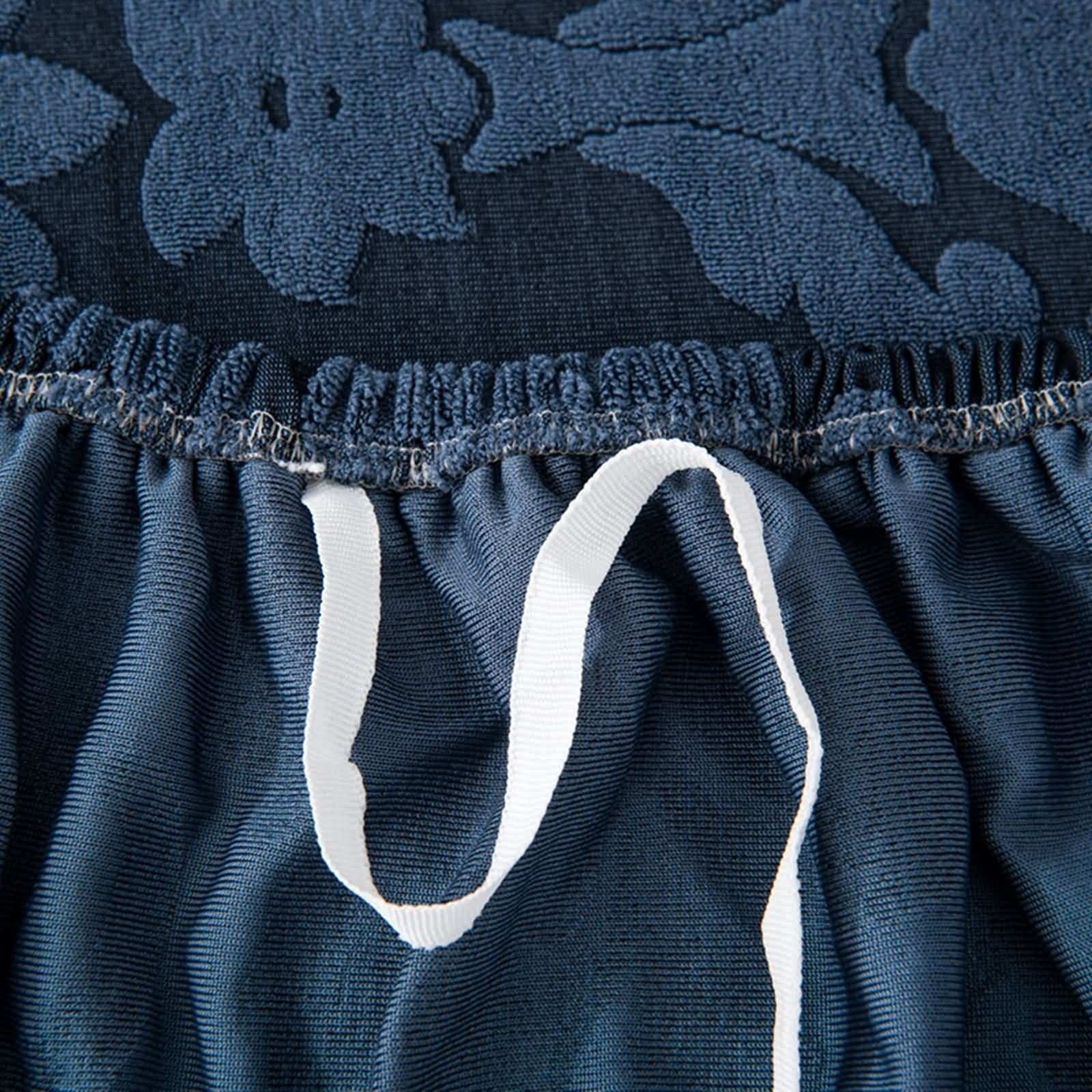 Daesar Fundas para Sofás Elasticas,Fundas para de Sofás de 1 Plaza,Patrón de Flores Jacquard Fundas Protectoras Sofa Gris Azul,1 Plaza(120-155CM)