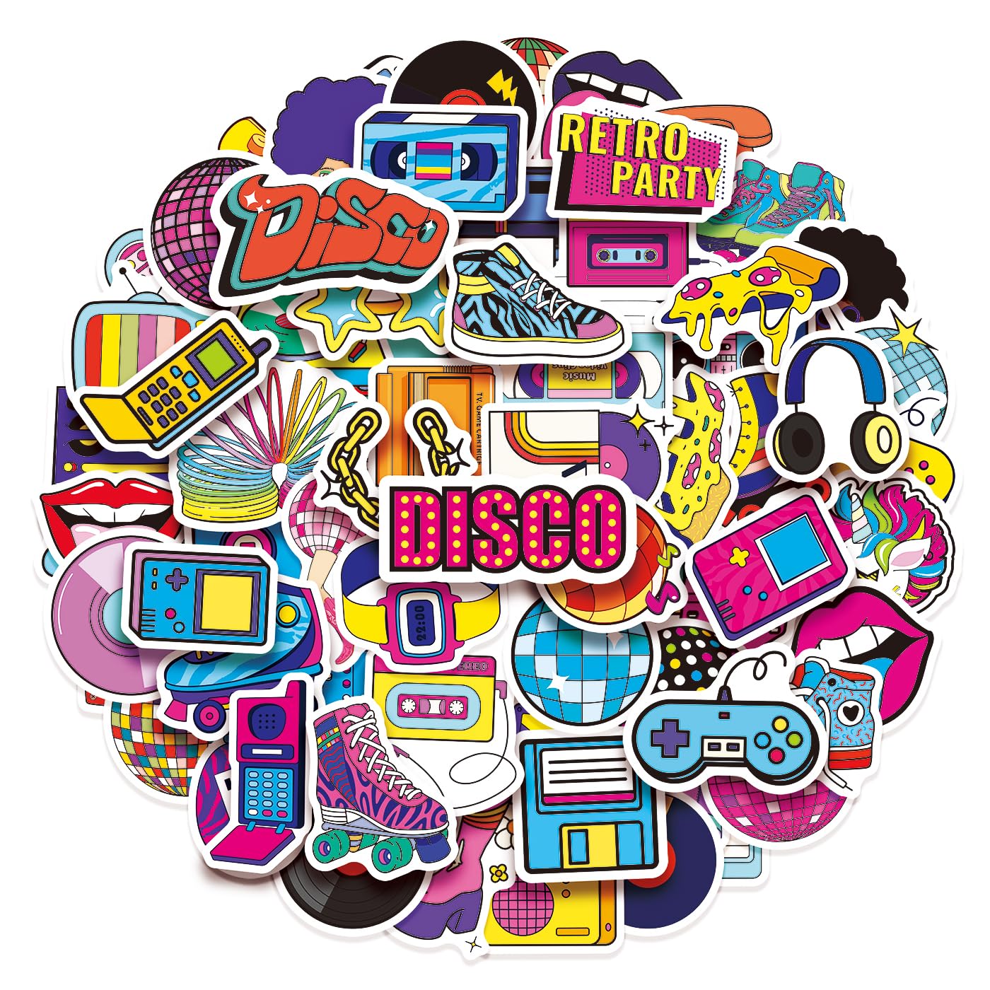 ☆AZ☆ Hiphop 90s Vintage Sticker Amazon.com: 100 Pack 90s 80s Stickers, 1990's 1980's Hip Hop Party