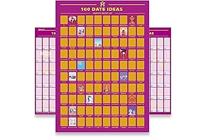 HOMIEVAR 100 Dates Scratch Off Poster - Love Growth Bonds Challenge