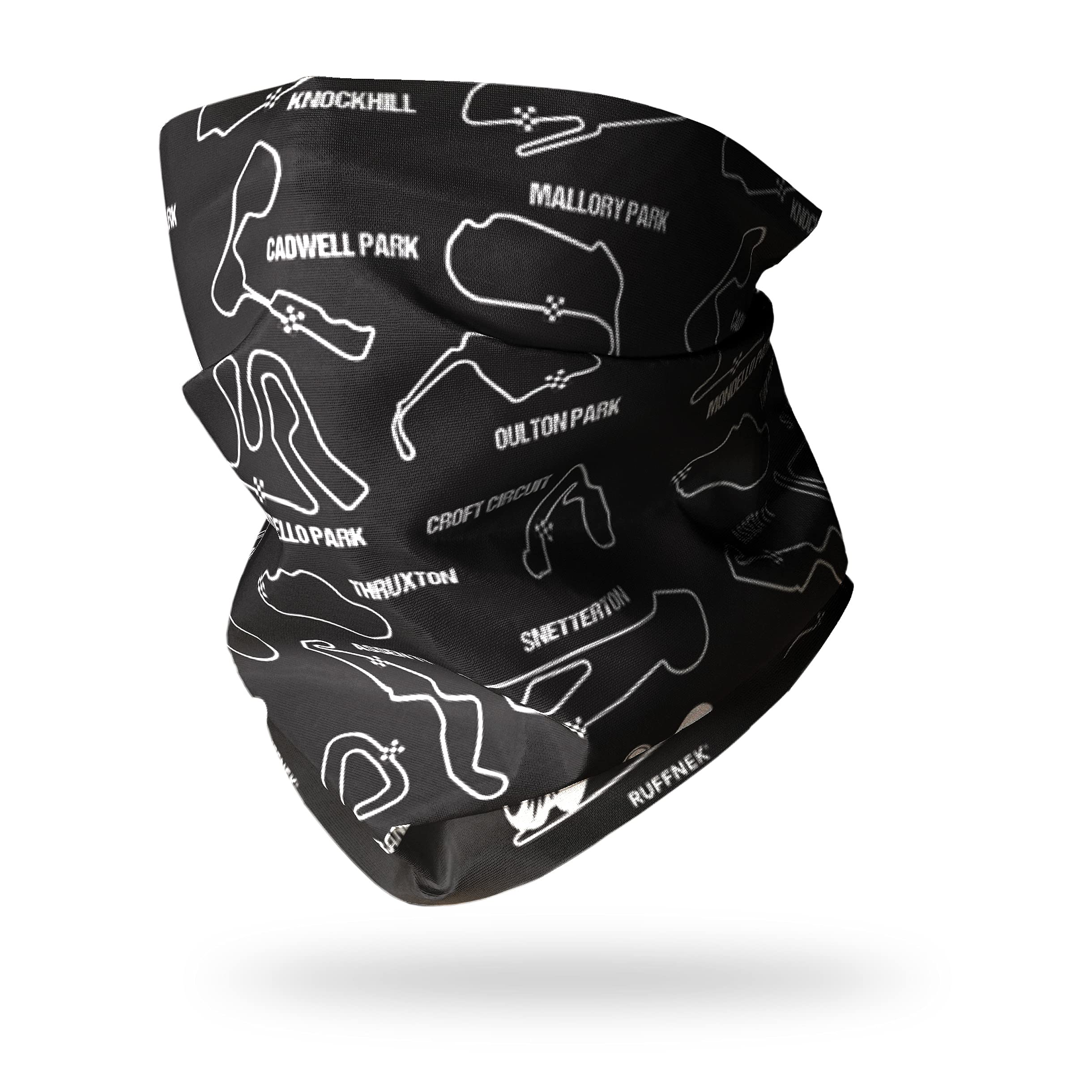 Ruffnek Motorbike Circuits Neck Warmer - Biker Snood Bandana, Neck Gaiter/Neck tube Multifunctional tube scarf - Biker Gift - One Size