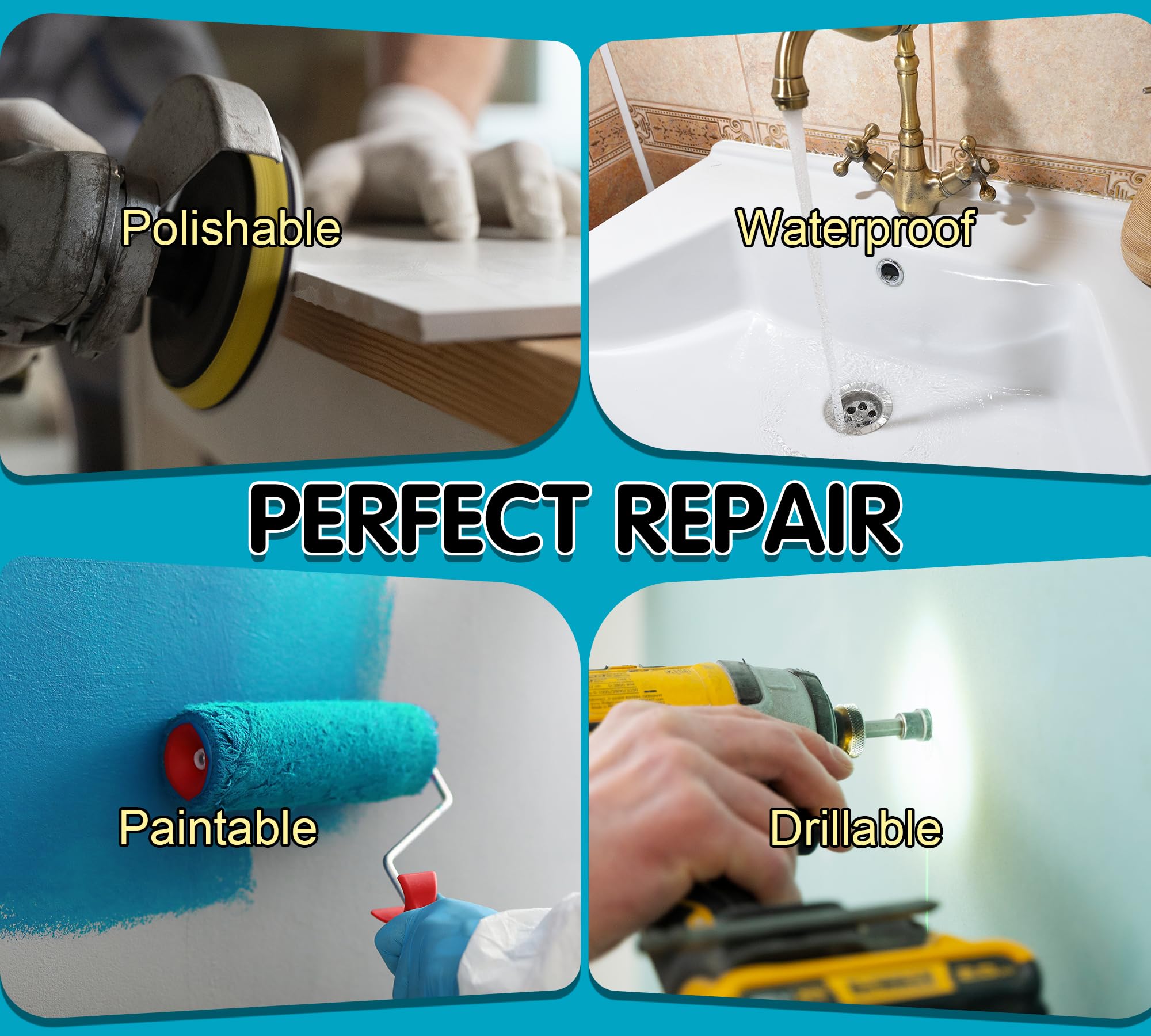 Epoxy Putty, 12oz/340g Fast Repair Plumbers Putty, High Strength AB Epoxy Puttys Fix Leaks, Cracks and Fill Holes - Image 4