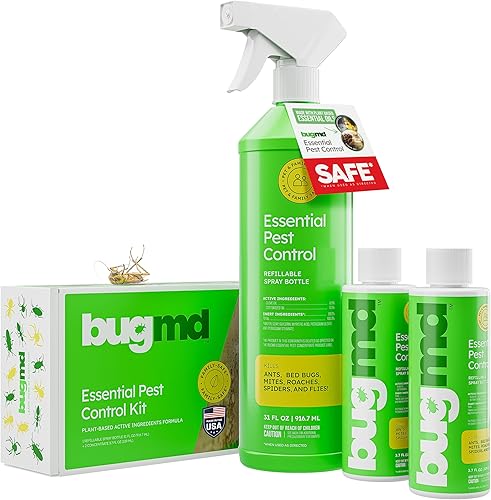 BugMD Spray para matar hormigas y insectos, mata cucarachas y cucarachas en interiores, aerosol de arañas y pulgas para el hogar, defensa de moscas