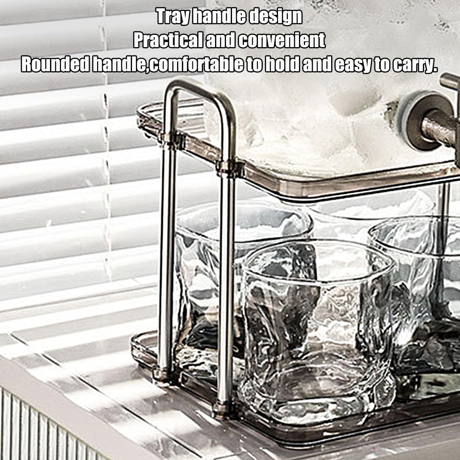 Getränkespender,Glaskaraffe,Glaskrug Mit Zapfhahn Aus Edelstahl Und Basis Aus,Wasserspender Saftspender Limonadenspender Glasbehälter Für Getränke,Silver b,3L