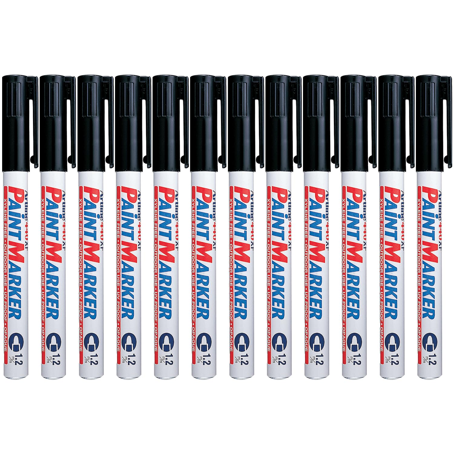 Artline 440XF Paint Markers for Wood, Plastic, and Canvas, Waterproof Marker for Indoor/Outdoor Applications, Opaque Coloring Markers with 1.2mm