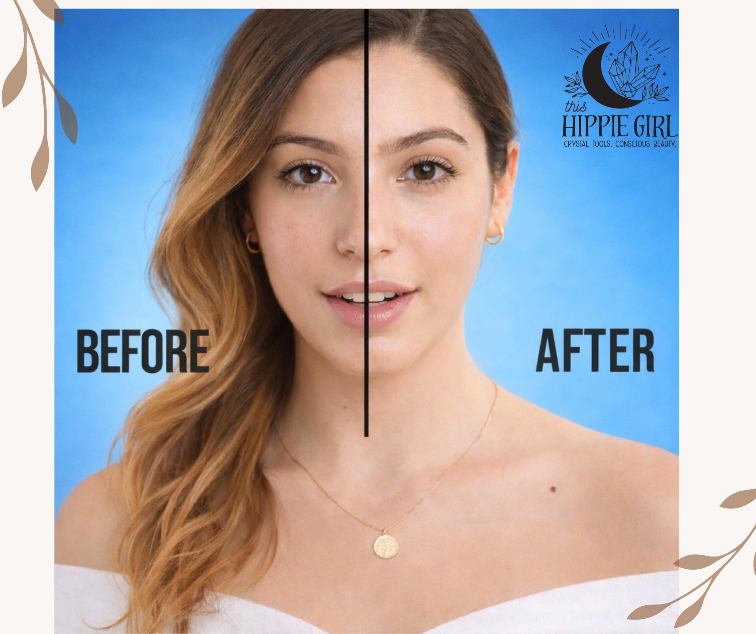 Este juego de 2 herramientas de masaje de cristal natural de aventurina azul Gua Sha para niña hippie (juego de 2) | Piedras hechas a mano para el cuidado de la piel para cara y cuerpo | Alivio de