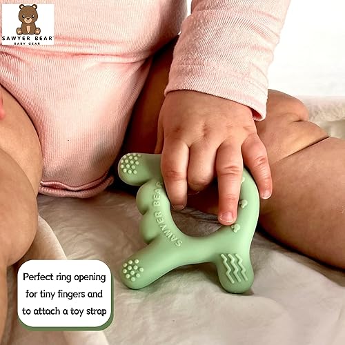 Miniatura 8 de Baby Gear - Mordedor de mano de silicona I Love You, mordedores para bebés de 3 a 6 meses, juguetes suaves de dentición de 6 a 12 meses, sin
