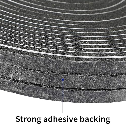 Miniatura 5 de Cinta de espuma de alta densidad, tira de sellado impermeable, tiras CR de neopreno, adhesivo de una sola cara, sello EVA (34 pulgadas x 516