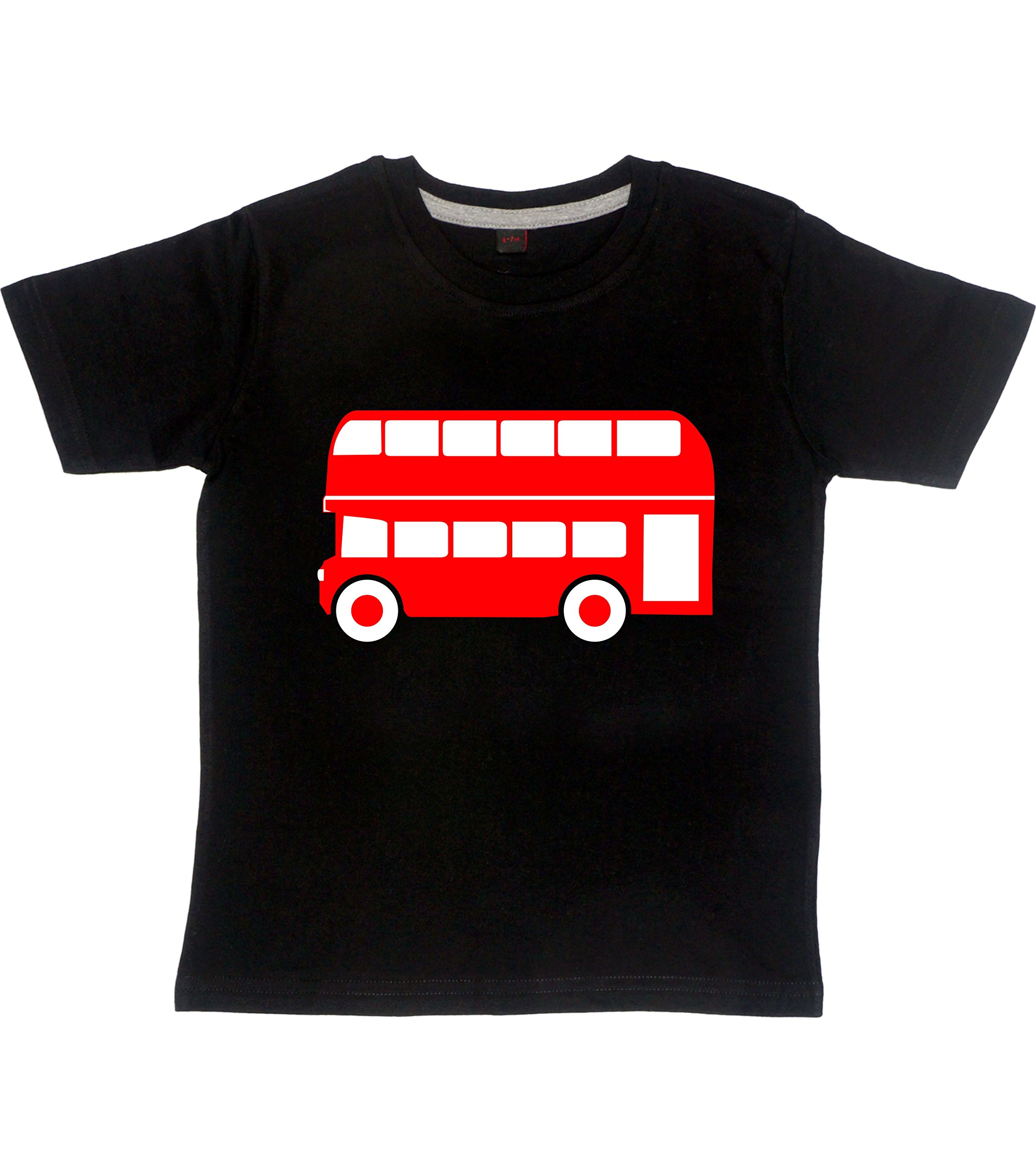 Edward Sinclair | 3-4 Years | London Bus ONLY | Black Children's T-Shirt | with Red & White Print