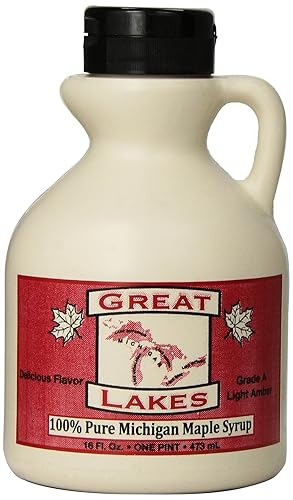 Great Lakes Jarabe de arce Michigan 100% puro, 16 onzas