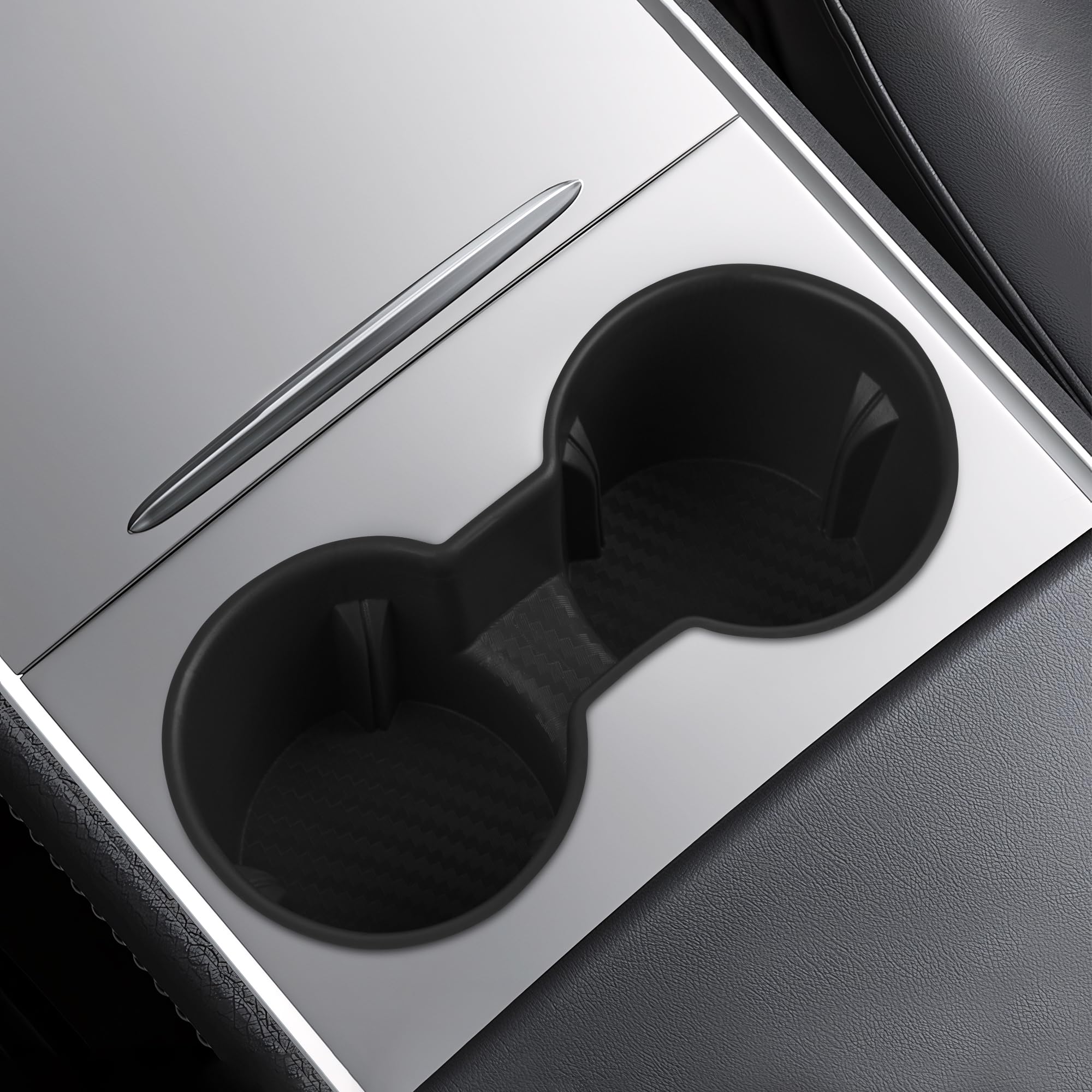 frani Center Console Cup Holder Designed for Tesla Model 3 2021-2023 Model Y 2021-2025,Tesla Interior Center Console Accessories Black