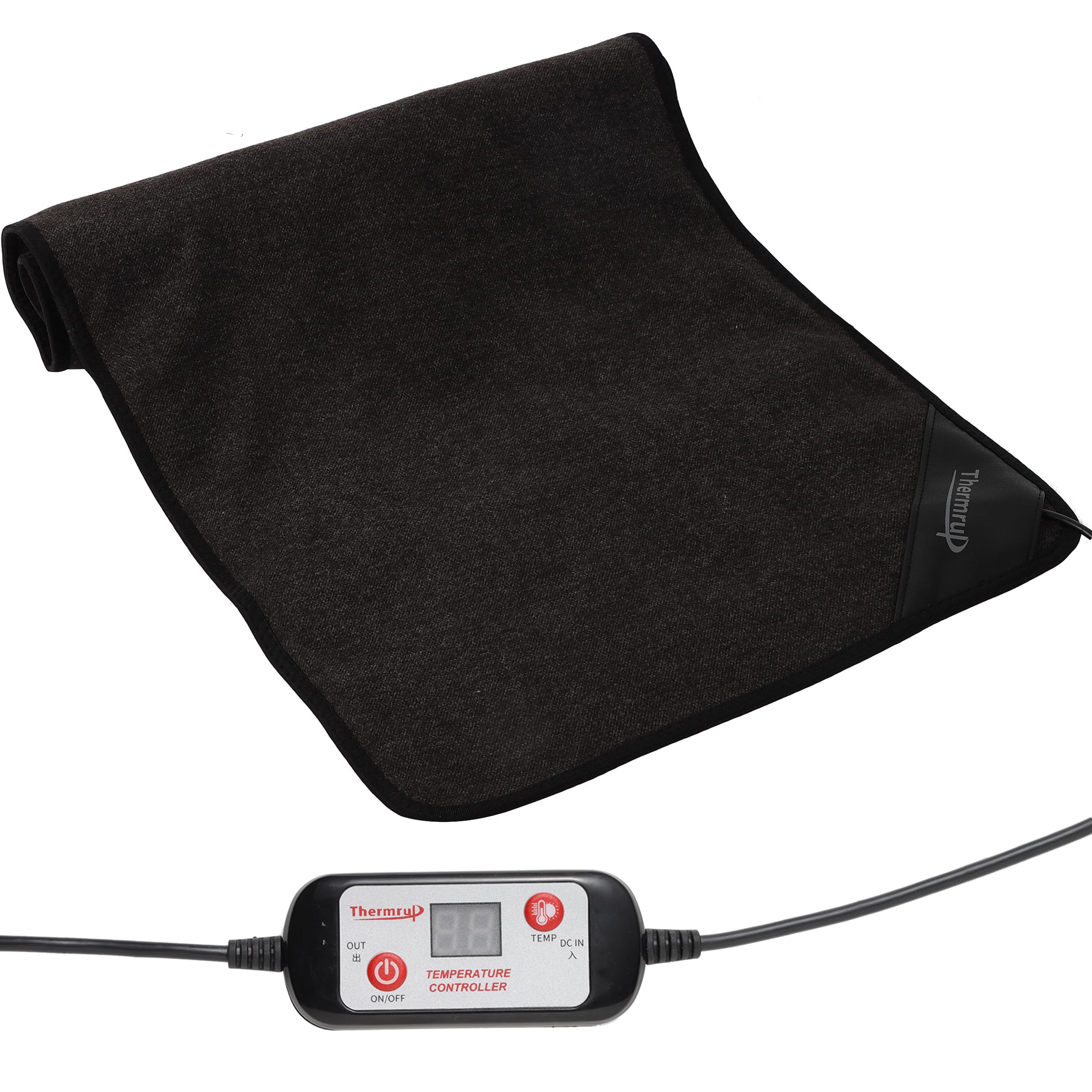 Thermrup Poduszka grzewcza na podczerwień 35 x 60 cm z gumowym elementem grzejnym i dokładną regulacją temperatury od 40°C do 55°C