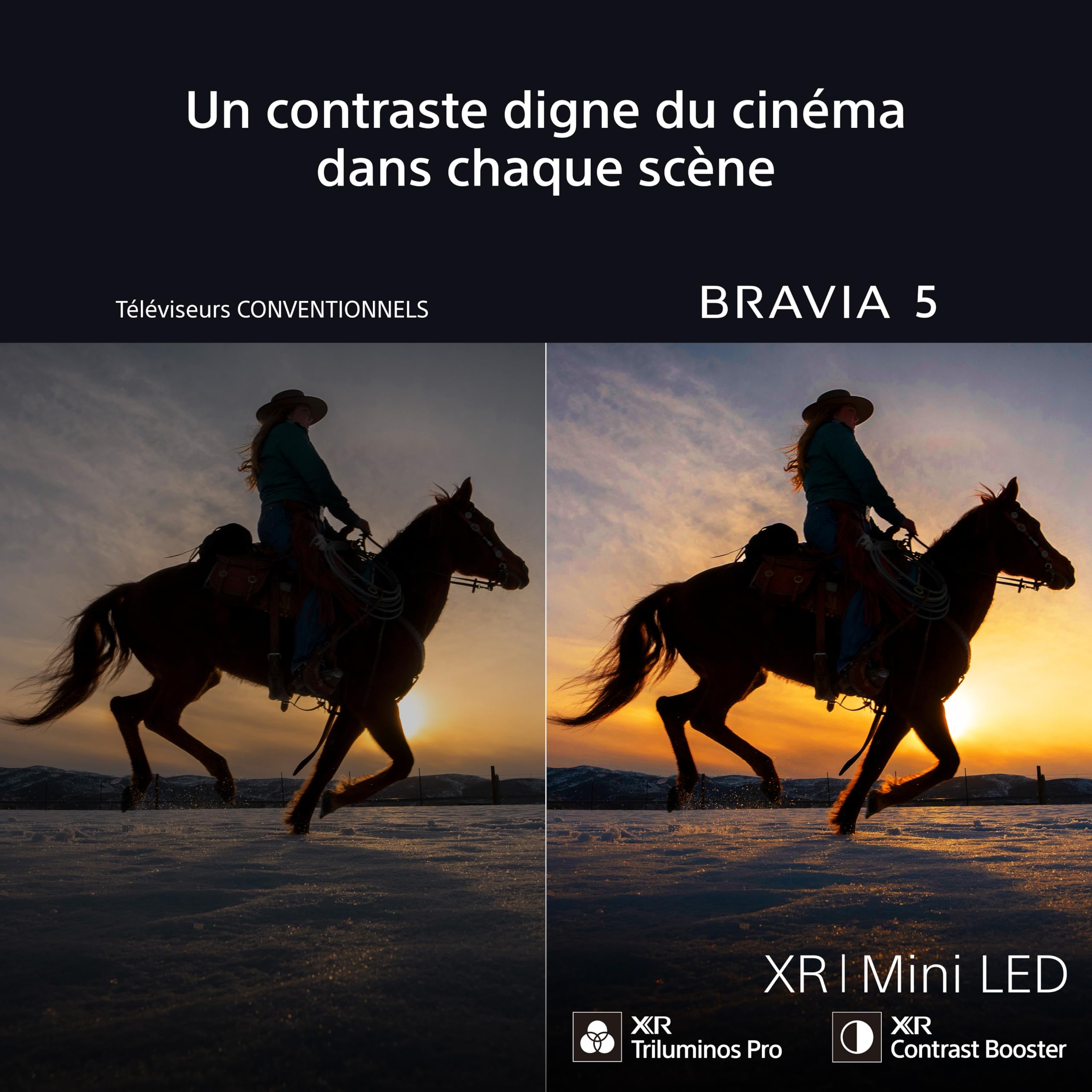 Sony BRAVIA 5 XR | Mini LED 55’ | IA XR Processor | Acoustic Multi-Audio | Dolby Vision/Atmos | IMAX Enhanced | Google TV (2025) | Google Cast | Apple AirPlay 2| Eco Dashboard Eco 2 | Menu Jeu 2