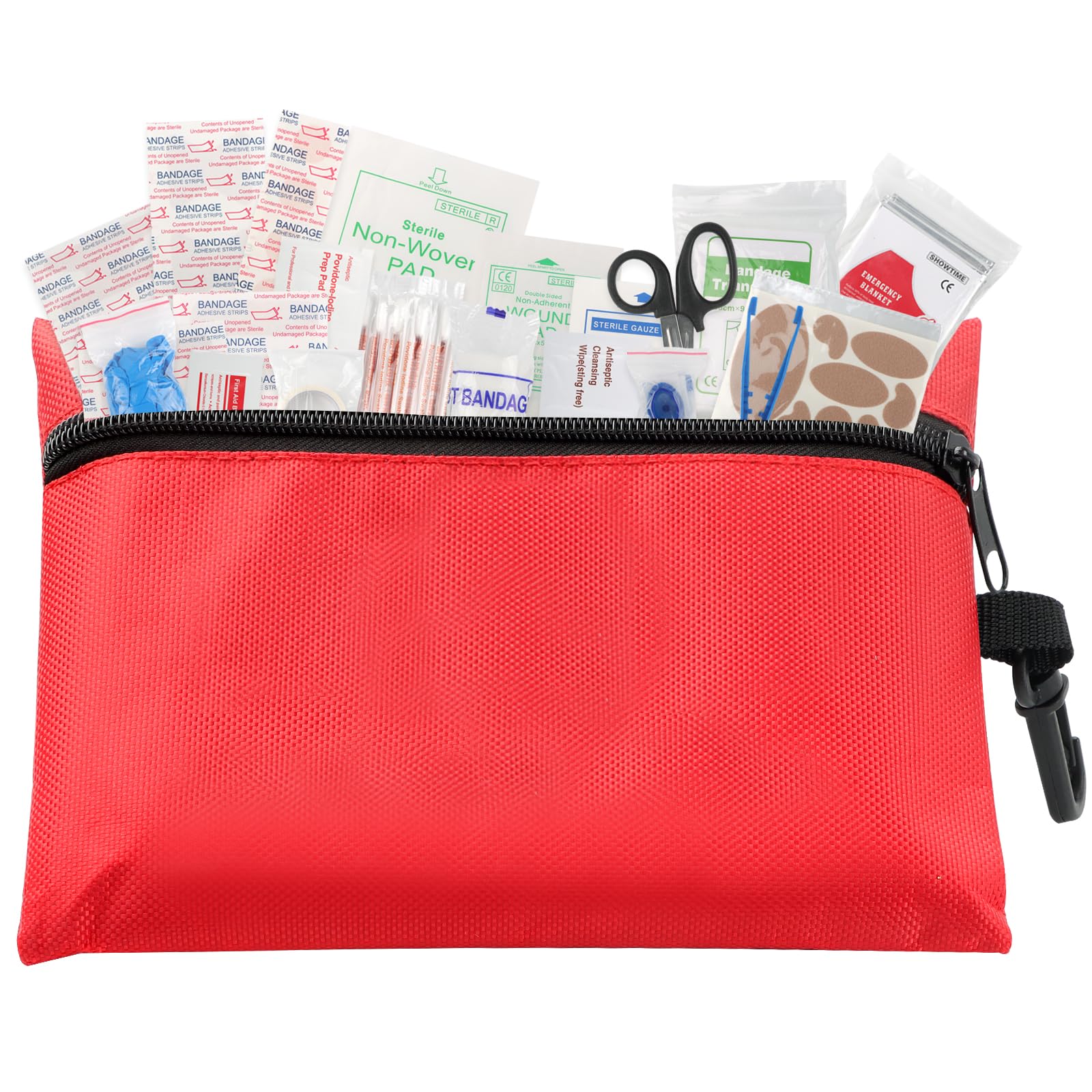 ABXMAS Mini First Aid Kit for Minor Cuts, Scrapes, Sprains, Burns, 194Pcs Compact Portable for Home, Car, Travel, Camping