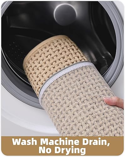 Miniatura 6 de Color&Geometry Tapete de baño con parte trasera de goma, antideslizante, lavable a máquina, tapete bohemio de felpilla suave y absorbente para suelo