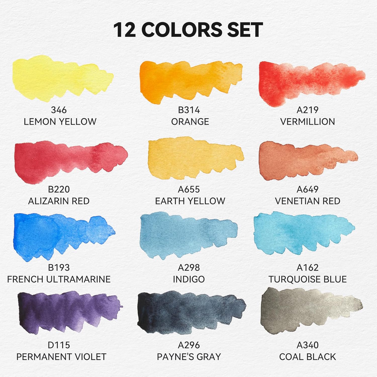 Paul Rubens Travel Watercolor Sketchbook, 24 Sheet 140lb/300gsm 100% Cotton Acid-Free Hot Press Watercolor Journal with Glitter Effect (7.67"x5.31"), with 12-Color Travel-Size Artist Grade Water color