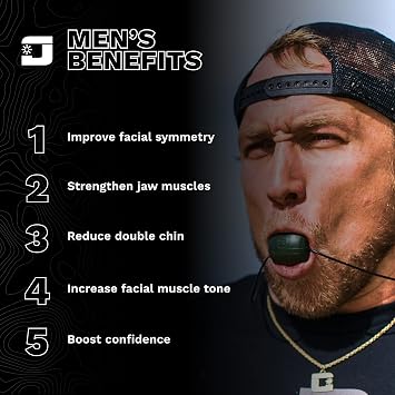 Jawzrsize Athletic Bundle Jaw Enhancer - Jaw, Face, and Neck Exerciser, Helps Reduce Stress and Cravings - Facial Exercise (Pop N Go & Custom Fit (Beg., Adv., Elite), Green & Blue)