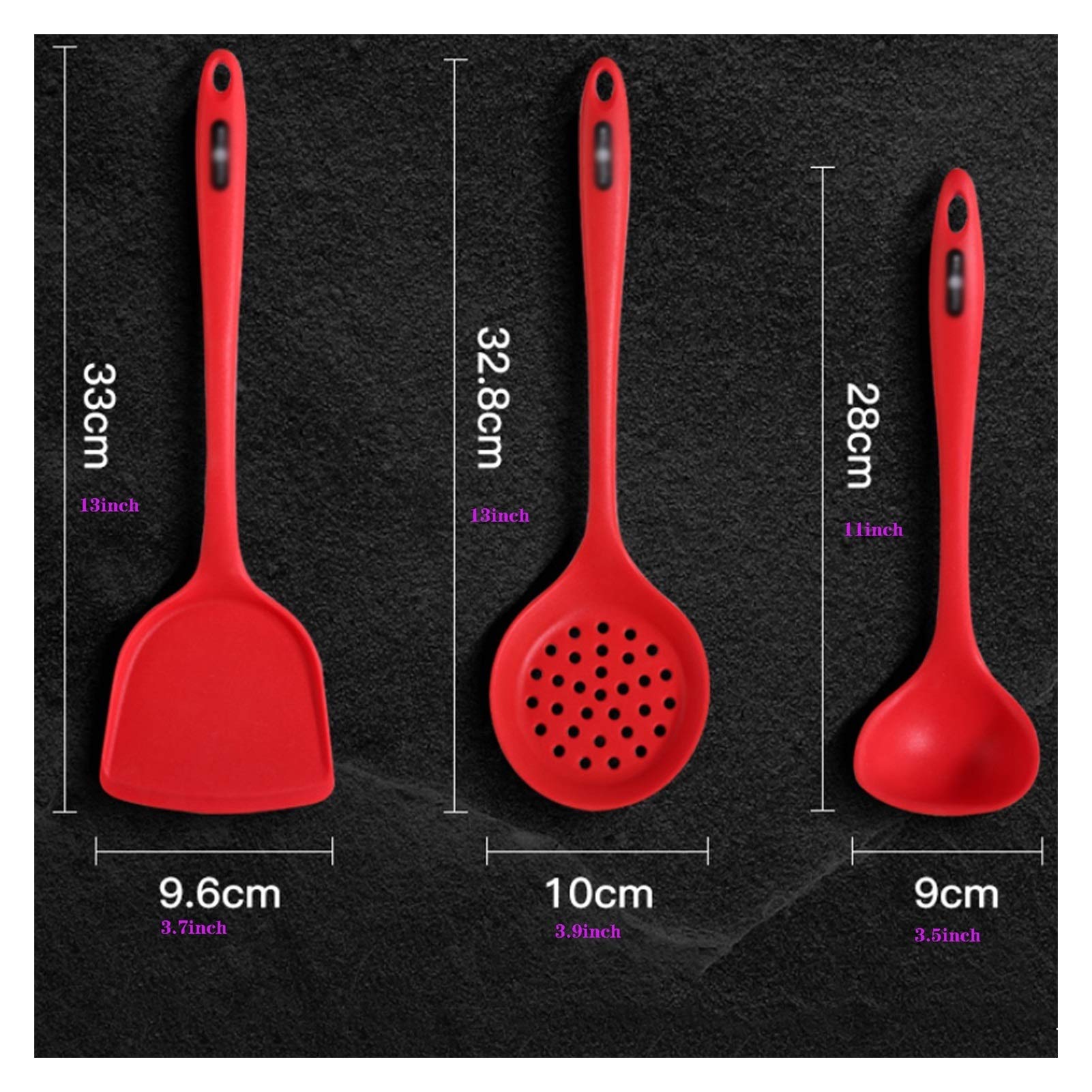 Silikonschaber Hitzebeständige Silikon-Set Gummi-Spatel-Küchengeräte-Non-Stick zum Kochen, Backen und Mischen -6 Stück Set Silikonschaber