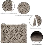 Les femmes Crochet sac épaule fait main Woven Beach Crossbody sac à main Satchel Purse avec du Tassel pour l'été