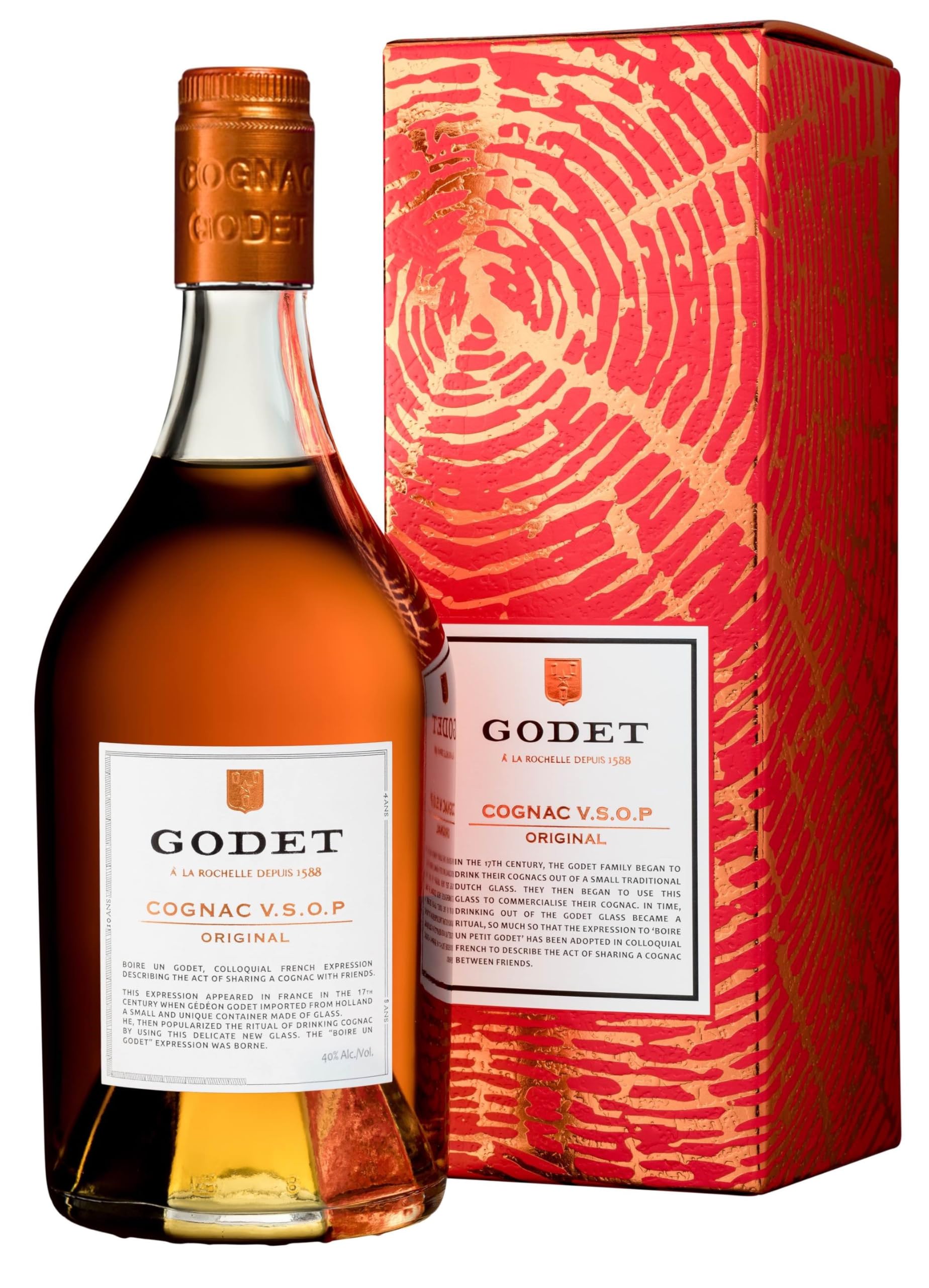 Godet V.S.O.P Original Cognac 0.7 l Geschenkverpackung