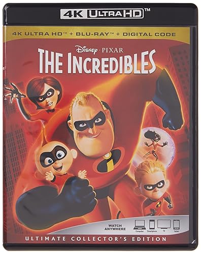 The INCREDIBLES 4K Ultra Blu Ray Blu Ray Digital Code 4K UHD