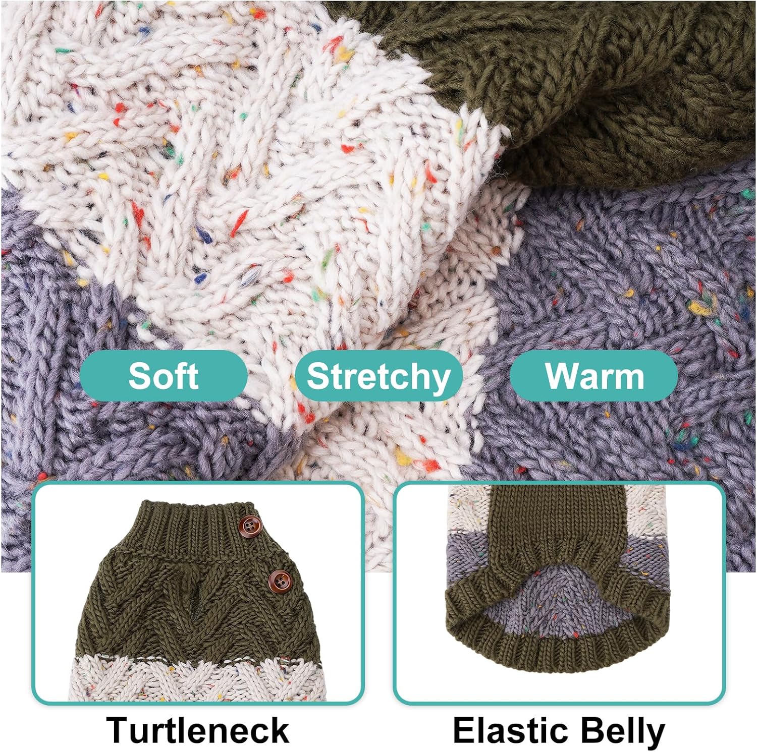 Dog Sweater for Medium Large Dogs Cats, Winter Warm Apparel with Easy Belly Opening, Round Butt Dogs Girl Boy Warm Soft Dog Sweatshirt for Dogs Cats Pet Apparel (Size XL)