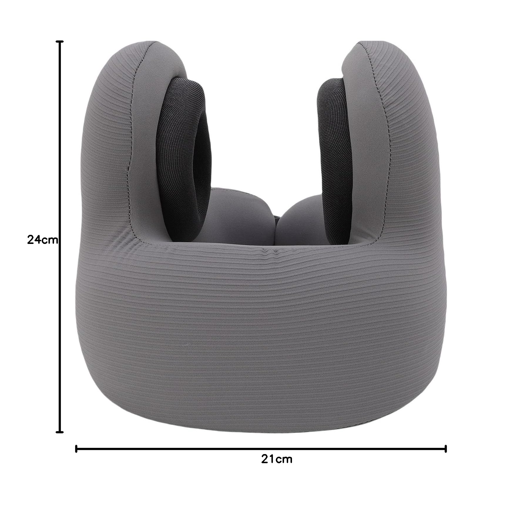 Almohada cervical de viaje con orejeras con cancelación de ruido, soporte de espuma viscoelástica en forma de U para vuelos cómodos y relajación en el hogar