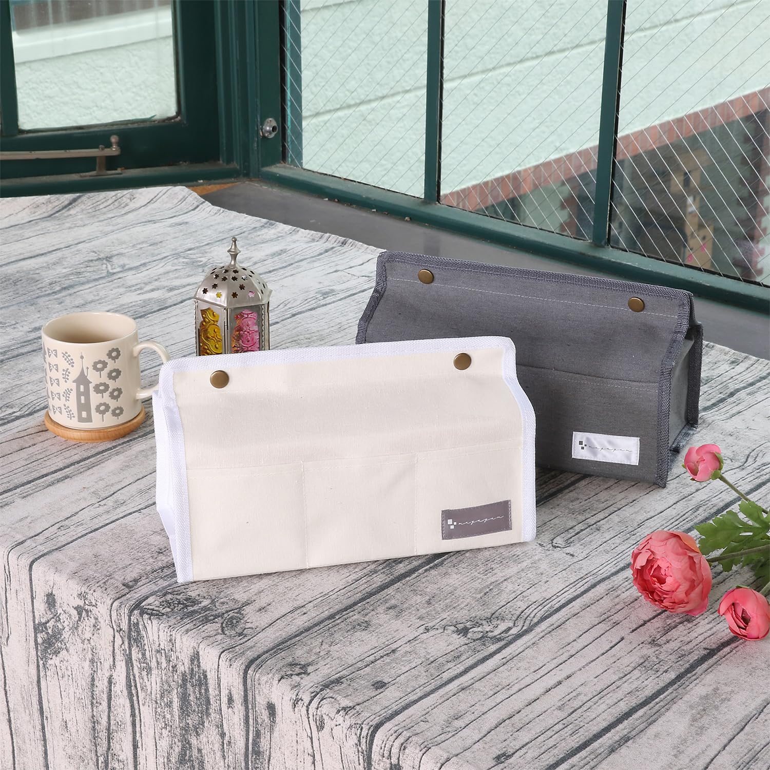 Amazon｜mayuyam アストロ ティッシュケース グレー シンプル