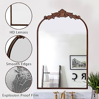 ヴィンテージ ミラー　アーチ型 ミラー　壁掛け 楽天市場】【在庫一掃！】UNHO 壁掛け鏡 アーチ型 ウォール
