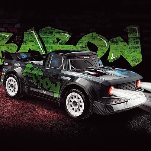 Miniatura 9 de Fisca - Automóvil de alta velocidad con control remoto, escala 1/16, tracción en las 4 ruedas, RC drifting, automóviles de carreras rápidos,