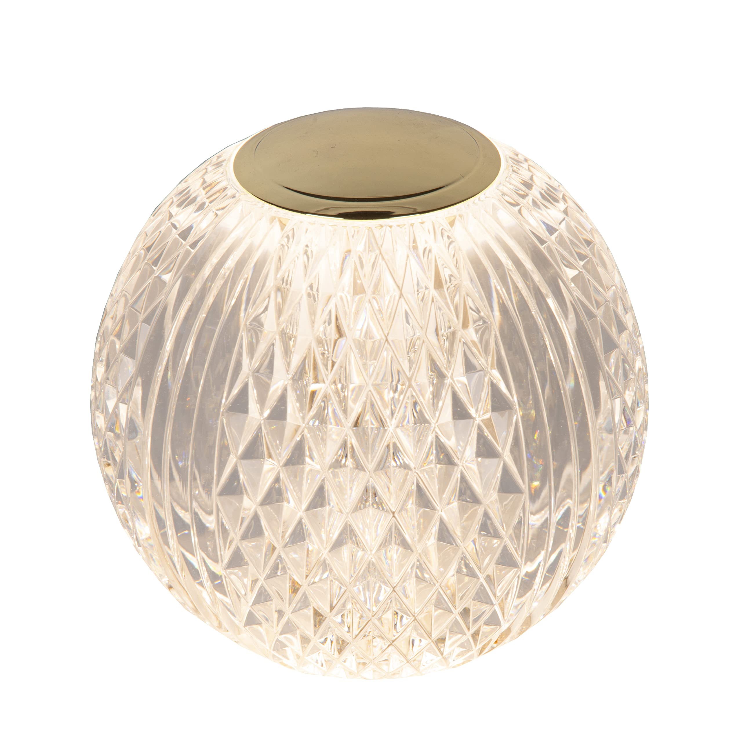 LUCIDE CINTRA - wiederaufladbare Tischlampe - Akku/Batterie - Ø 11 cm - LED 3 StepDim - 1x2W 3000K - Transparent